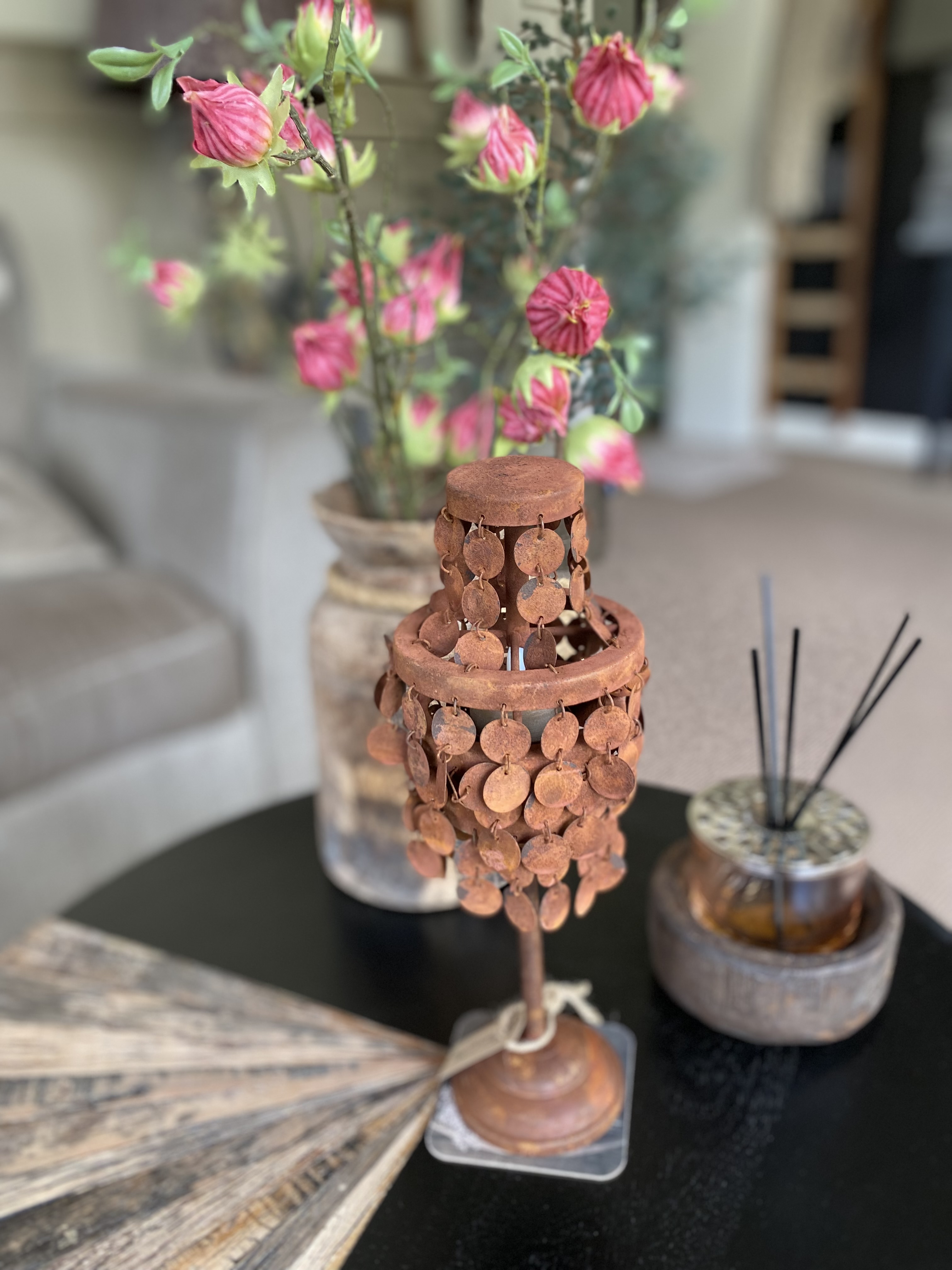 Schijf lampje staand Rusty