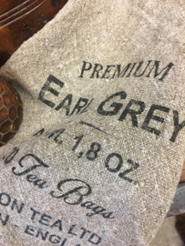 Shabby linnen lapje Earl Grey