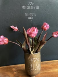 Vaasje met Roze Tulpen