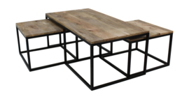 Trio salontafel Naturel/Zwart