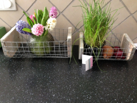 Old Wood draadmandje L