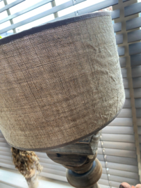 Balusterlamp / Shabby linnen kap