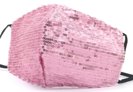 Mondkapje / Facemask glitter pink