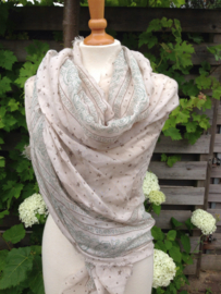 Shawl / Pareo Taupe Soft Green