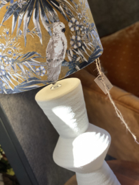 Retro tafellamp Crème