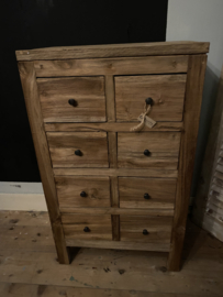 Houten kastje met 8 laden