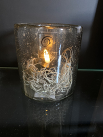 Bubbelglas windlicht Stone