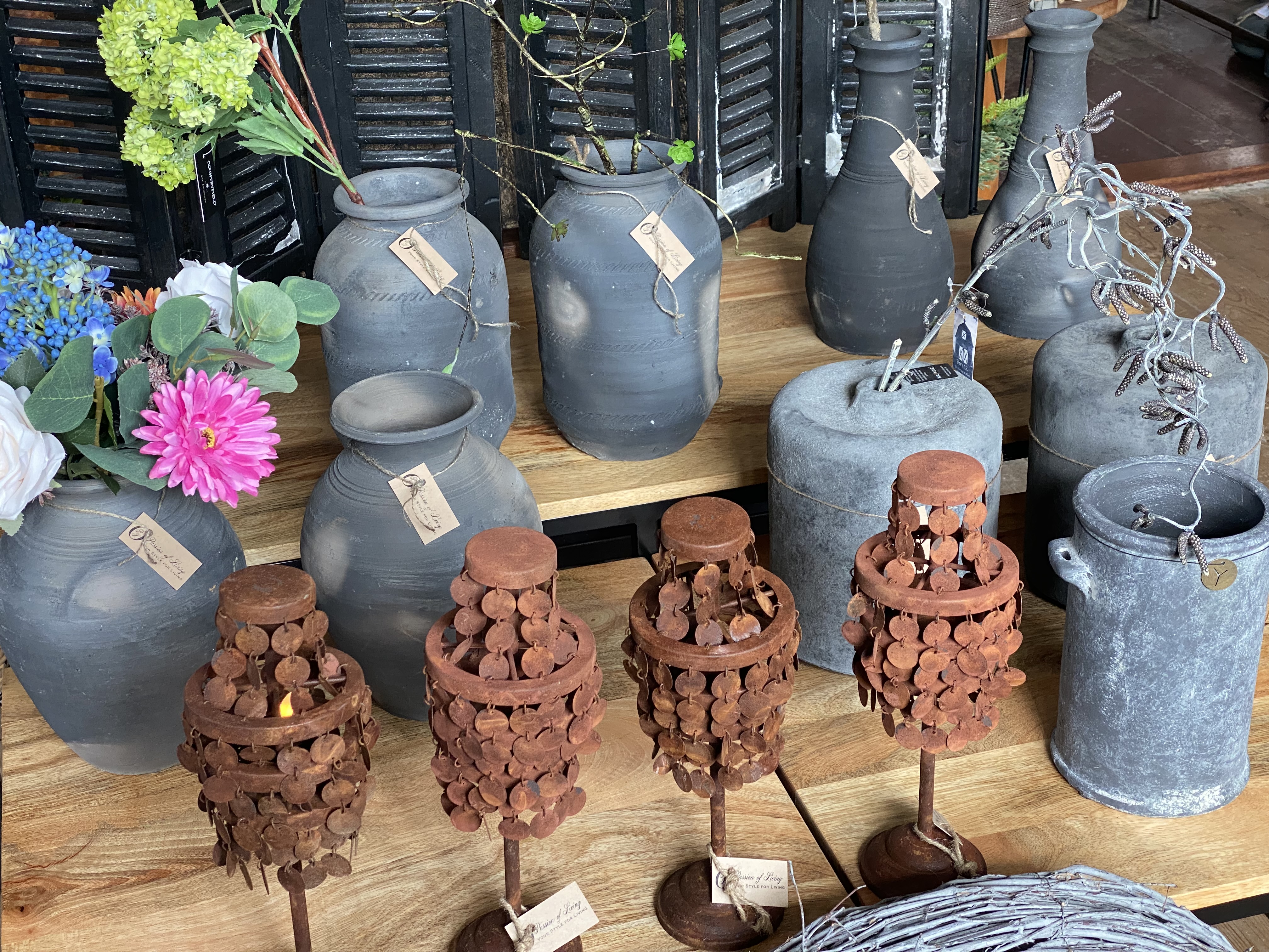 Schijf lampje staand Rusty