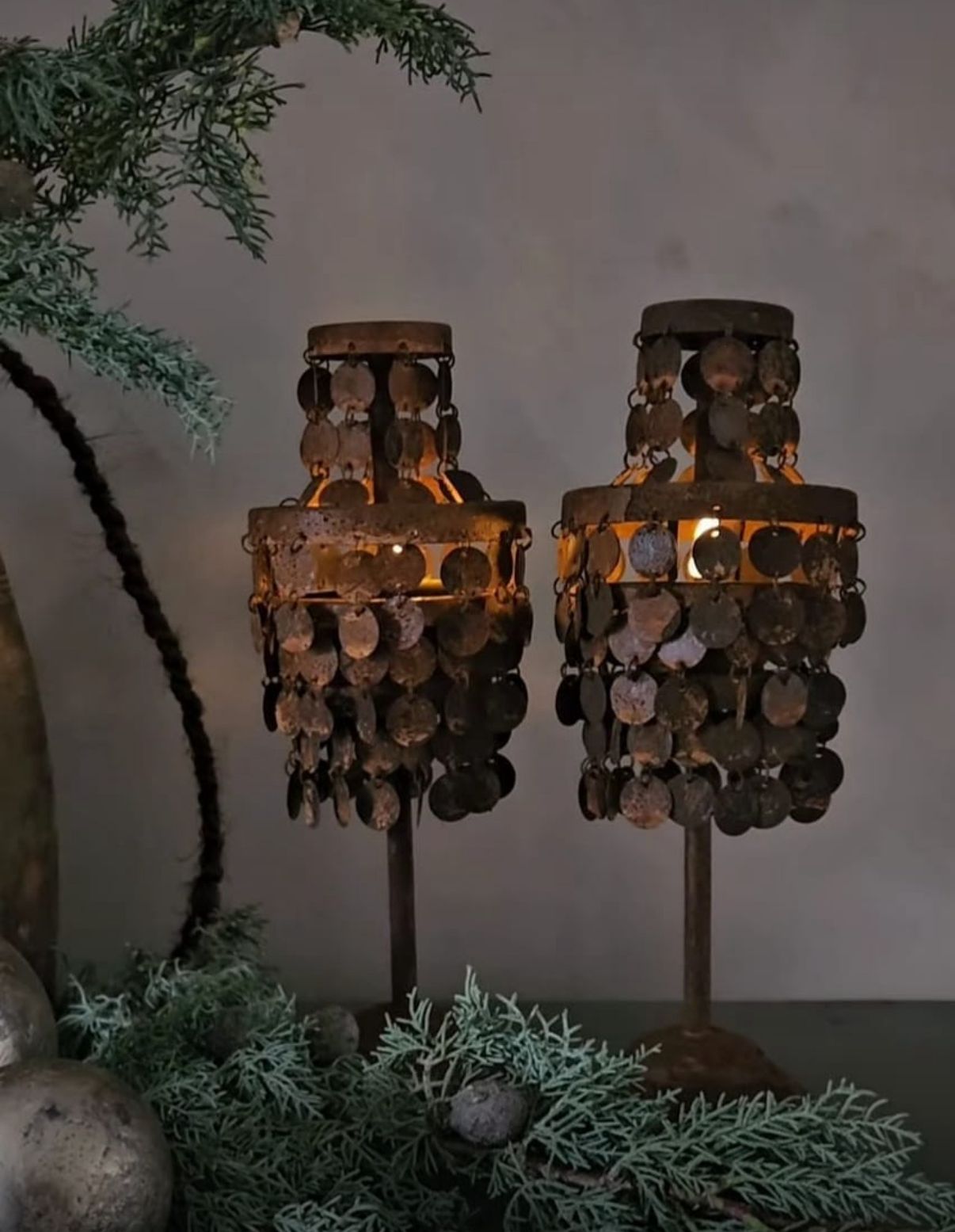 Schijf lampje staand Rusty