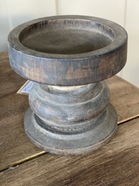 Houten console kandelaar