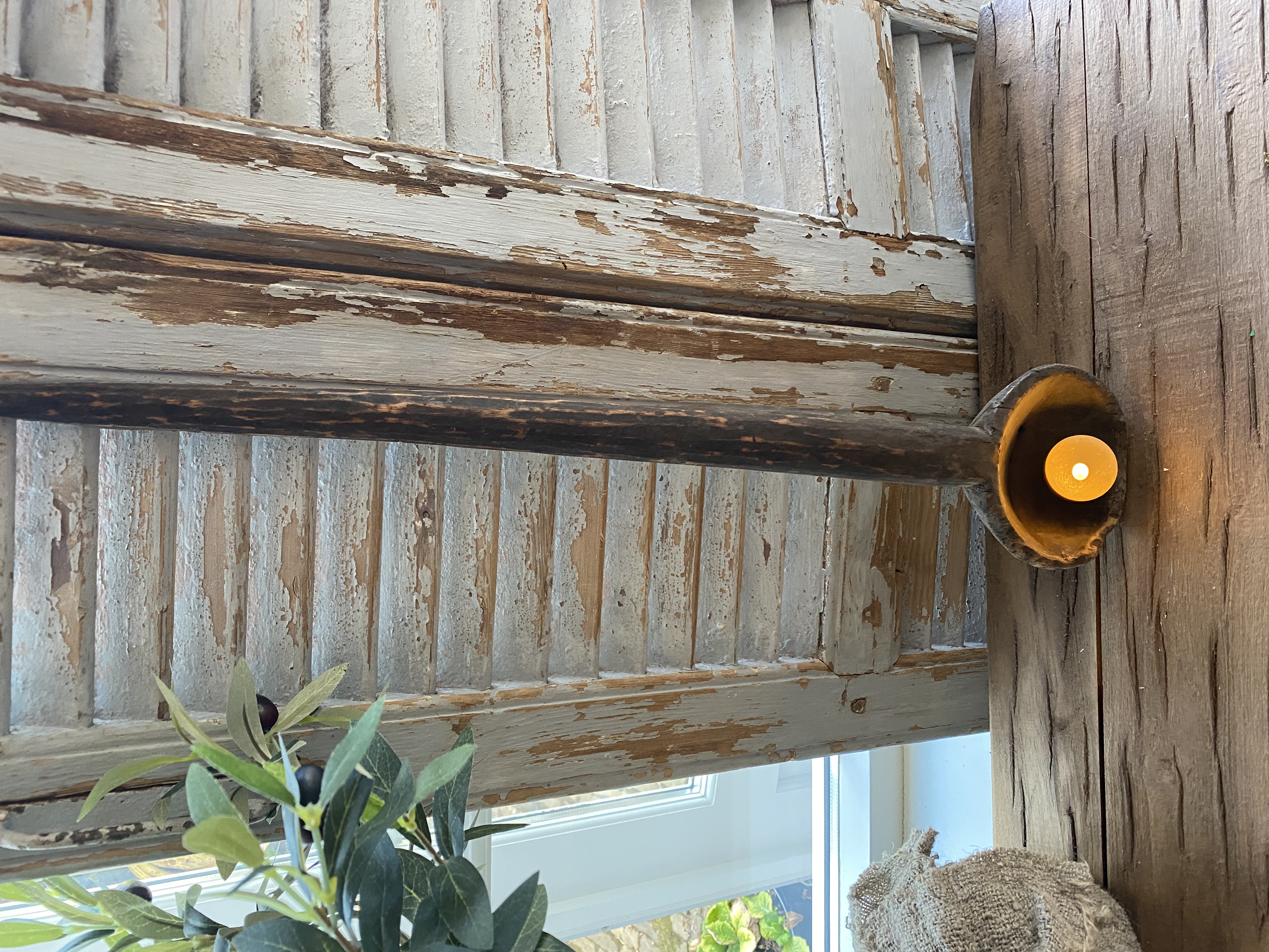 Stoere houten water lepel L