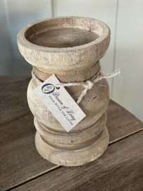 Houten console kandelaar
