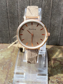 Dames horloge Chique Beige/Gold