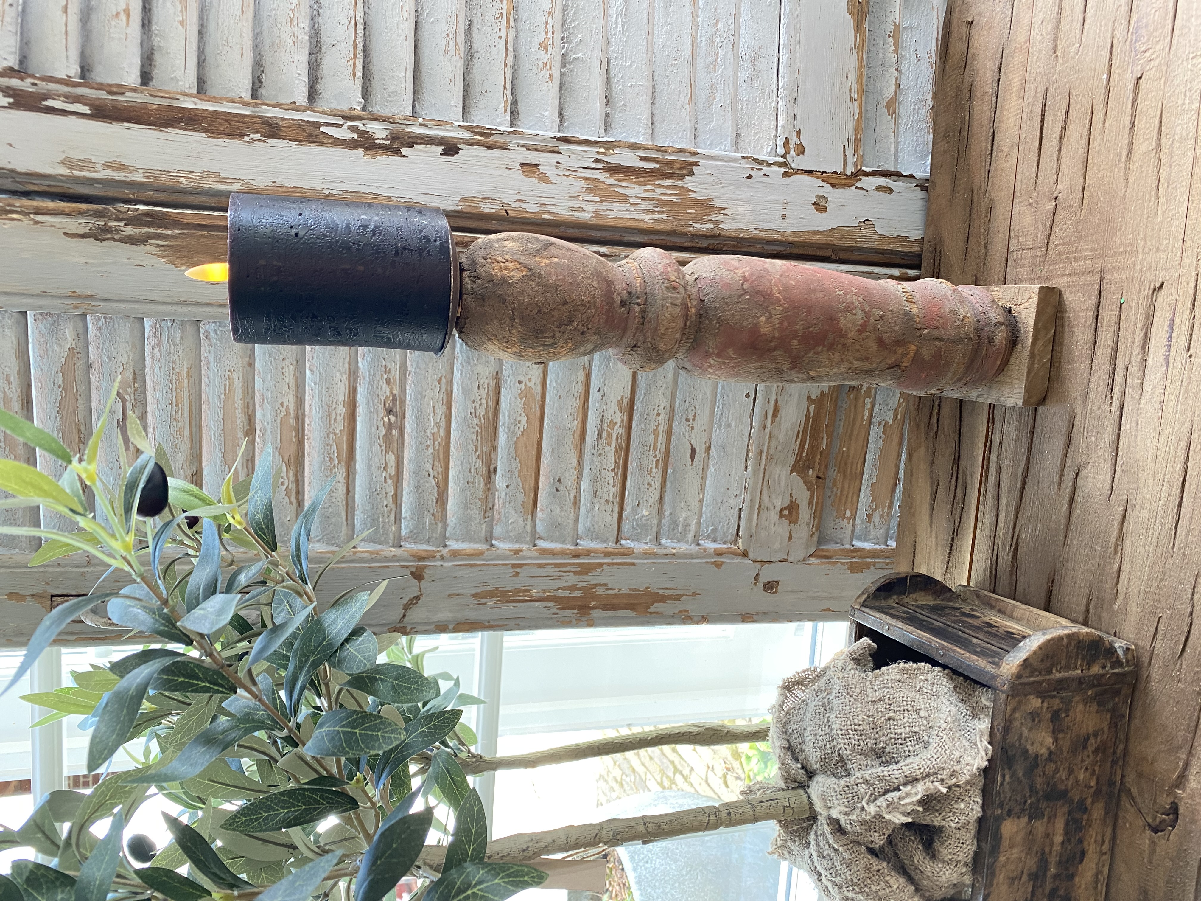 Houten Baluster kandelaar