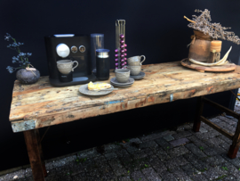 Oude stoere Markttafel inklapbaar