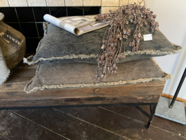 Kussen Sleets linnen groen