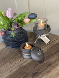 Houten console kandelaar