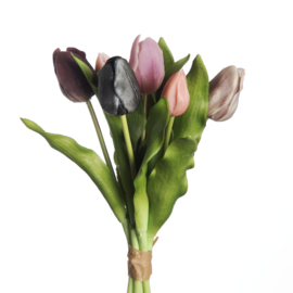 Real Touch Tulp Mix Mauve 31cm