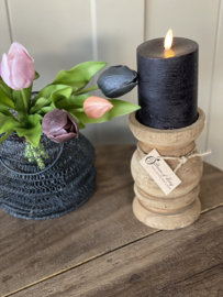 Houten console kandelaar