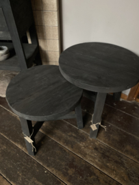 Bijzettafel rond Soft Black