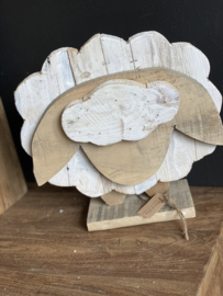 Houten schaap op voet