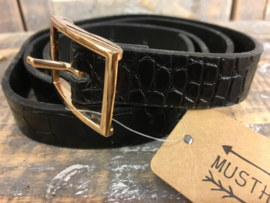 Riem Croco Black 105cm