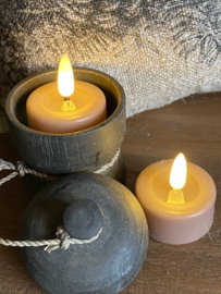 Melting waxinelichtjes led beige