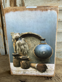 Houten deco bordje