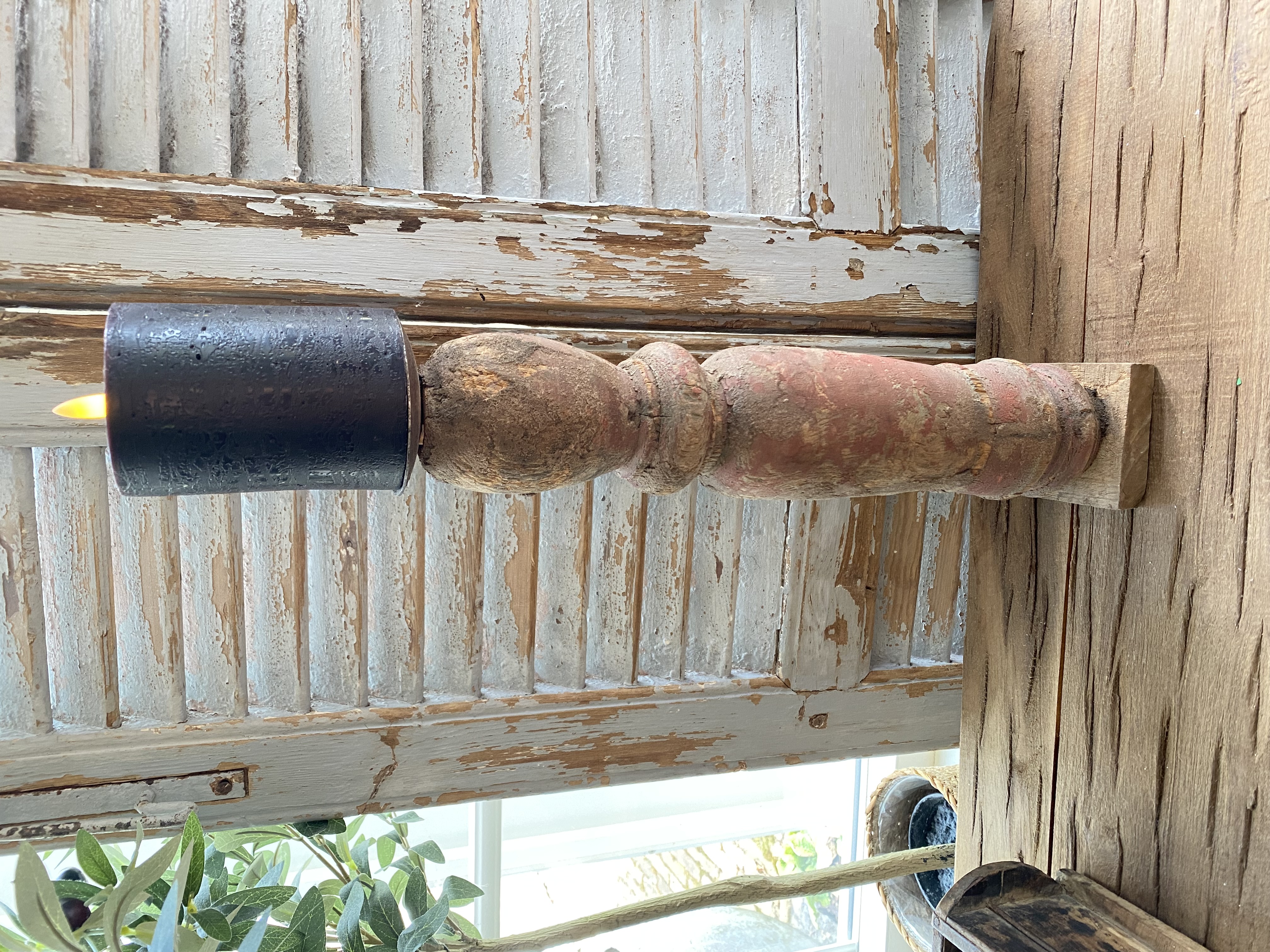 Houten Baluster kandelaar