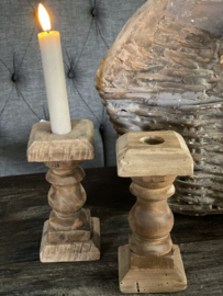 Houten kandelaar