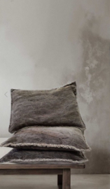 Kussen Sleets linnen bruin