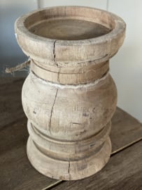 Houten console kandelaar