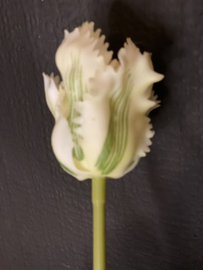 Real Touch Tulp Parrot wit 5 40cm