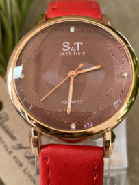 Dames horloge  Red / Facet