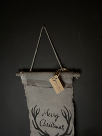 Wandkleed Merry Christmas Grey