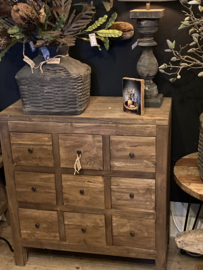 Houten kast met 9 laden