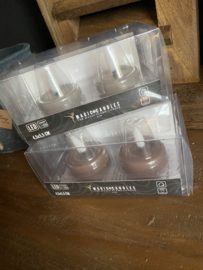 Melting waxinelichtjes led beige