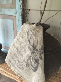 Shabby linnen doek Rendier