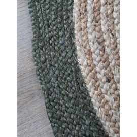 Vloerkleed Jute 160cm Army Green