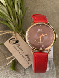 Dames horloge  Red / Facet