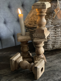 Houten kandelaar