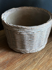 Rietlook plantenpot rond