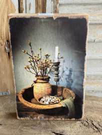Houten deco bordje
