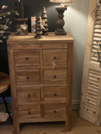Houten kastje met 8 laden