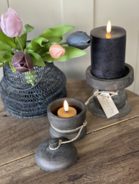 Houten console kandelaar