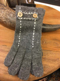 Wollen dames handschoenen Grey