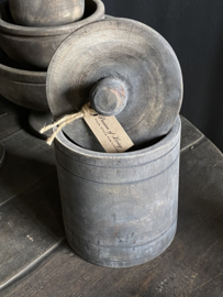 Houten pot+deksel