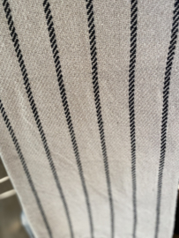 Woonplaid Black & Natural Streep