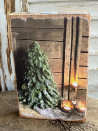 Houten deco bordje
