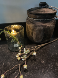 Houten pot met deksel